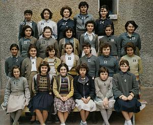 ECOLE MARAVAL FILLES 1955 CERTIFICAT D ETUDES  2 EME ANNEE MME GARCIA